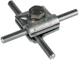 DEHN 390551 MV-Klemme Al f. Rd 8-10mm m. Sechskantschraube u. Federscheibe MVK 8.10 SKM10X30 FSC AL Verpackungseinheit:1ST