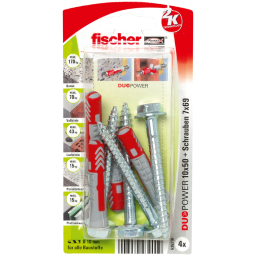 FISCHER DÜBEL 534999 Duopower 10 x 50 S K Duopower SB-Karte  Verpackungseinheit:1ST