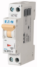 EATON 263281 LS-Schalter 6kA C 13A/1pol+N 1TE Schmalbauweise PLN6-C13/1N-DE Verpackungseinheit:1ST