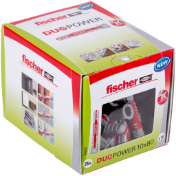 FISCHER DÜBEL 538252 Duopower 10 x 80 - VPE=25ST Duopower  Verpackungseinheit:25ST