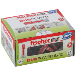 FISCHER DÜBEL 535453 Duopower 6 x 30 - VPE=100ST Duopower  Verpackungseinheit:100ST