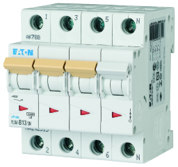 EATON 242515 LS-Schalter 10kA B 13A/3pol+N  4TE PLSM-B13/3N-MW Verpackungseinheit:1ST