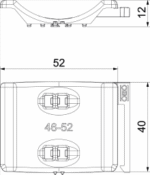 OBO 1198052 Universal-Gegenwanne kombinierbar zur Do ppelwanne 46-52mm Polypropylen lichtgrau 2058UW 52 LGR Verpackungseinheit:1ST – Bild 2