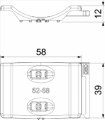 OBO 1198058 Universal-Gegenwanne kombinierbar zur Do ppelwanne 52-58mm Polypropylen lichtgrau 2058UW 58 LGR Verpackungseinheit:1ST – Bild 2