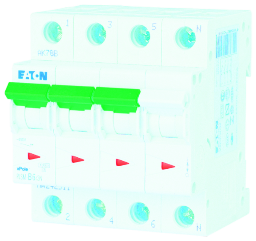 EATON 242511 LS-Schalter 10kA B 6A/3pol+N  4TE PLSM-B6/3N-MW Verpackungseinheit:1ST