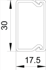 OBO 6191010 Wand- und Deckenkanal mit Bodenlochung 1 5x30x2000 Polyvinylchlorid reinweiß RAL WDK15030RW Verpackungseinheit:2M – Bild 2