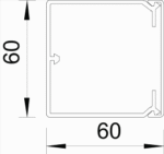 OBO 6191193 Wand- und Deckenkanal mit Bodenlochung 6 0x60x2000 Polyvinylchlorid reinweiß RAL WDK60060RW Verpackungseinheit:2M – Bild 2