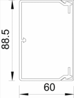 OBO 6191207 Wand- und Deckenkanal mit Bodenlochung 6 0x90x2000 Polyvinylchlorid reinweiß RAL WDK60090RW Verpackungseinheit:2M – Bild 2