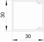 OBO 6191096 Wand- und Deckenkanal mit Bodenlochung 3 0x30x2000 Polyvinylchlorid reinweiß RAL WDK30030RW Verpackungseinheit:2M – Bild 2