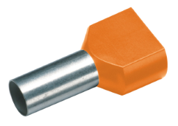 CIMCO 187726 Zwillingsaderendhülse 2 x 4,0 mm² x 12 m m, orange  Verpackungseinheit:100ST
