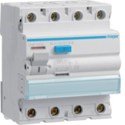 HAGER CNA440D FI-Schalter 4P 6kA 40A 100mA Typ S  Verpackungseinheit:1ST
