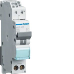 HAGER MKS506 LS-Schalter 1P+N 6kA B-6A QC  1M  Verpackungseinheit:1ST